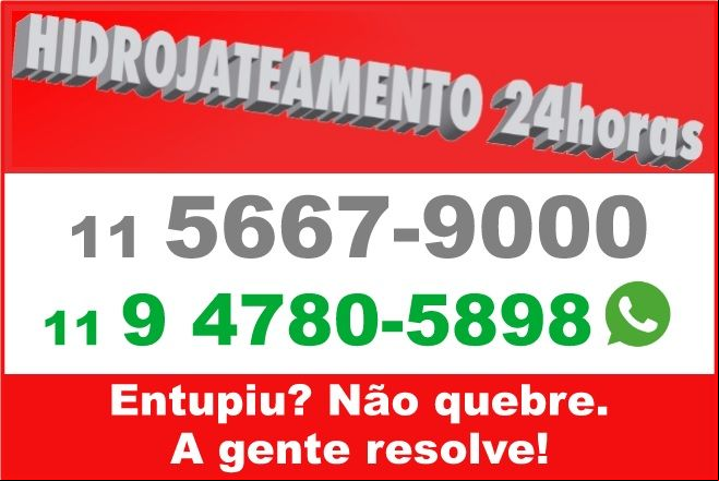 Hidrojateamento 24horas - Desentupidora